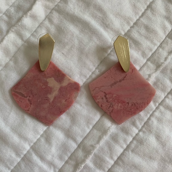 Kendra Scott Pink Rhodonite Astoria Earrings - Picture 2 of 3